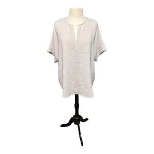 Zenana Outfitters Cream Tunic Top Size L
